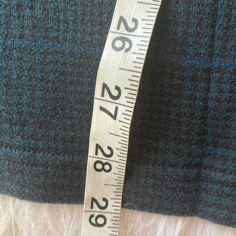 Haggar Shirt Sz XL Long Sleeve Polo Teal Black Collared Casual Autumn Comfy Mens - Picture 7 of 8